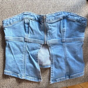American Eagle Denim Crop Top